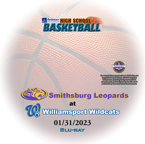 2023 High School Basketball Smithsburg at Williamsport Blu-ray