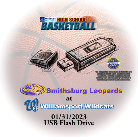 2023 High School Basketball Smithsburg at Williamsport USB Drive