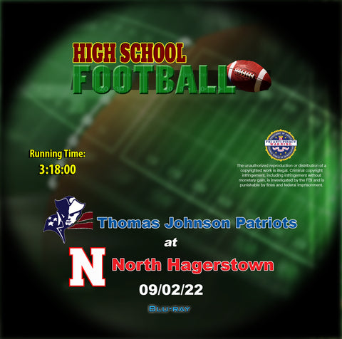 2022 High School Football Thomas Johnson at North Blu-Ray