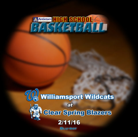 2016 High School Basketball-Williamsport at Clear Spring- Blu-ray (Boys)