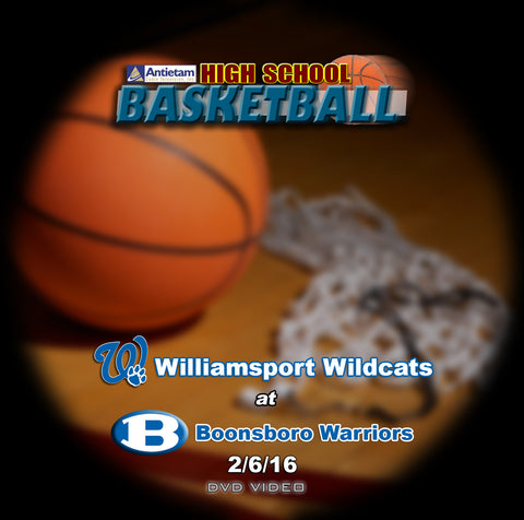 2016 High School Basketball-Williamsport at Boonsboro- Blu-ray (Boys)