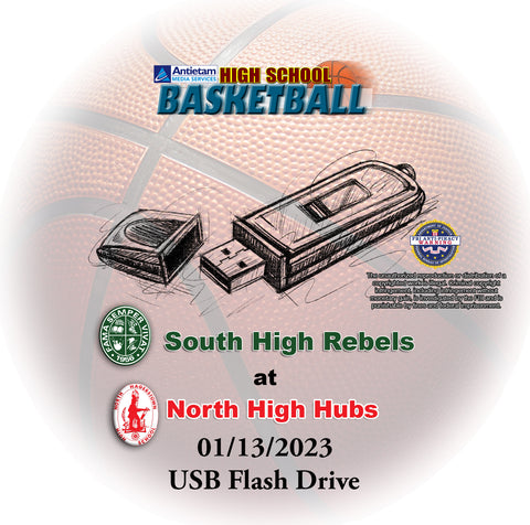 2023 High School Basketball South at North Boys USB Thumb drive