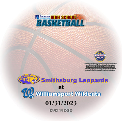 2023 High School Basketball Smithsburg at Williamsport DVD