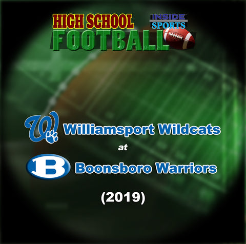 2019 High School Football Williamsport at Boonsboro DVD